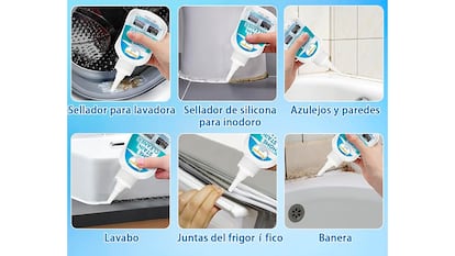 Gel para limpiar lavadoras sobre fondo blanco.