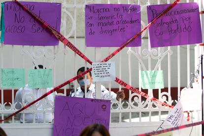 acoso sexual manifestación contra Porfirio Muñoz Ledo