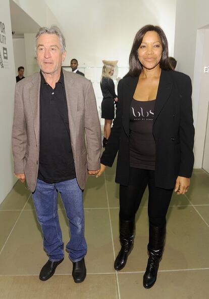 Robert De Niro y su mujer, Grace Hightower, durante el lanzamiento de la campaña <i>Americans for Marriage Equality</i>, en Nueva York, el 28 de noviembre de 2011