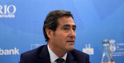 El presidente de la CEOE, Antonio Garamendi. 