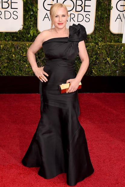 Patricia Arquette, ganadora a mejor actriz de reparto por Boyhood, se decant por este vestido negro de Escada.