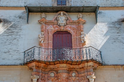 Balcón de palacio Domecq del siglo XVIII en Jerez.