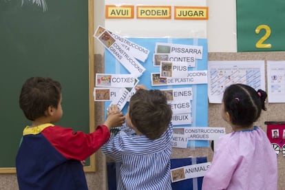 Alumnes d'una classe d'educació infantil.