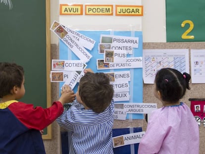 Alumnes d'una classe d'educació infantil.