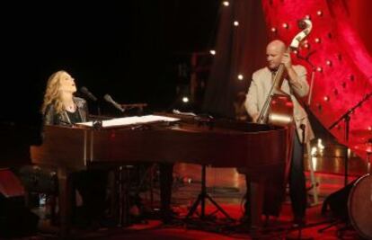 Diana Krall, durante su concierto en el Jazzaldia de 2013.