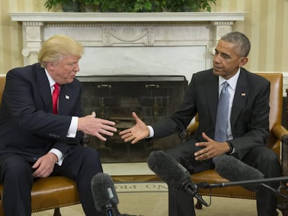 Trump y Obama, el 10 de noviembre en el Despacho Oval