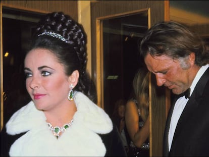 Los actores Elizabeth Taylor y Richard Burton, en 1960.