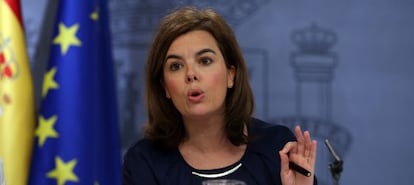 La vicepresidenta del Gobierno, Soraya Sáenz de Santamaría.