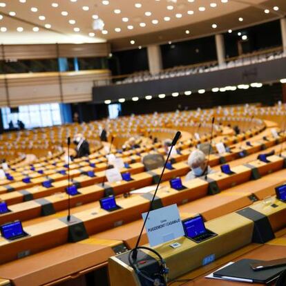 Carles Puigdemont, en el Parlamento Europeo.