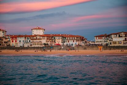 Vista de la localidad de Hossegor desde el mar.