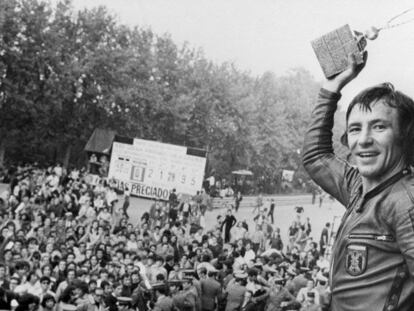 Ángel Nieto el 23 de septiembre de 1972 en el Circuito de Montjuïc.