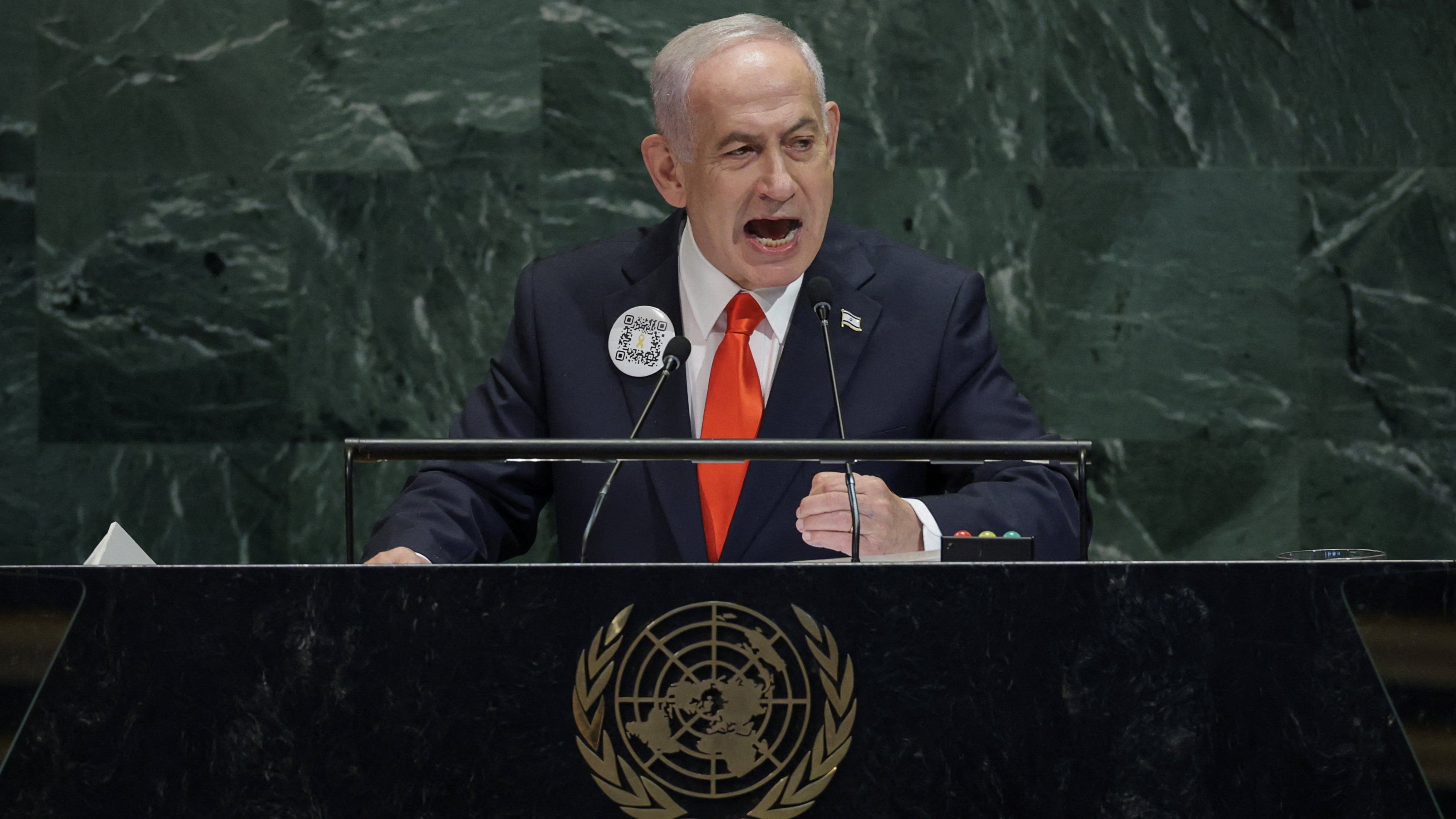 Netanyahu niega la hambruna en Gaza en una Asamblea de la ONU casi vacía como protesta por la masacre