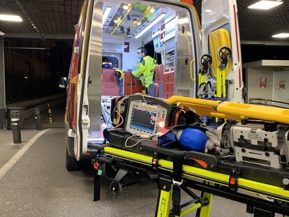 Una ambulancia del Samur, en Madrid, en una imagen de archivo.