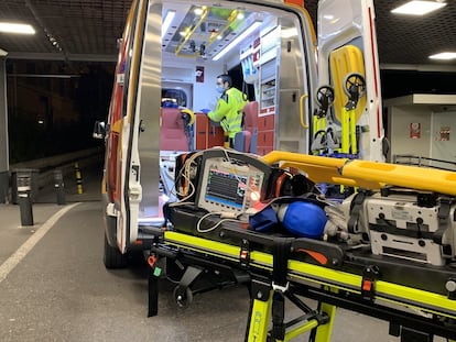 Una ambulancia del Samur, en Madrid, en una imagen de archivo.