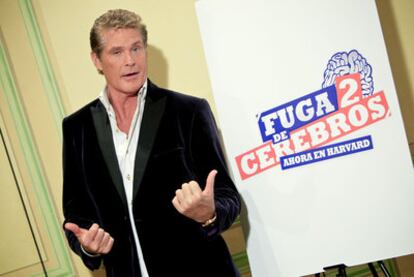 David Hasselhoff, ayer en el hotel Palace de Madrid.