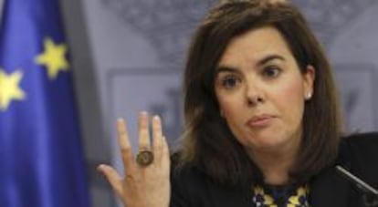 La vicepresidenta del Gobierno, Soraya S&aacute;enz de Santamar&iacute;a. 