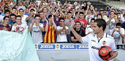 Gago, en el día de su presentación con el Valencia.
