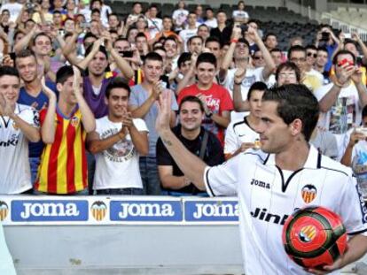 Gago, en el día de su presentación con el Valencia.