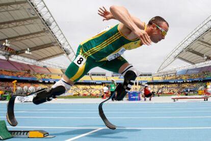 Pistorius, durante su serie