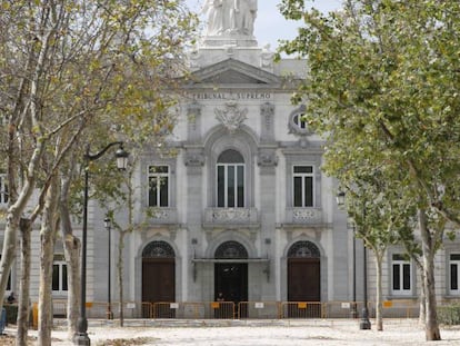 Fachada del Tribunal Supremo, en Madrid.