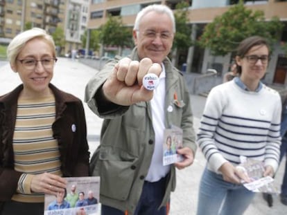 El coordinador general de Izquierda Unida, Cayo Lara, este viernes en San Sebastián.