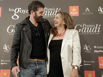 Antonio Banderas i Isona Passola, presidenta de l'Acadèmia de Cinema Català.