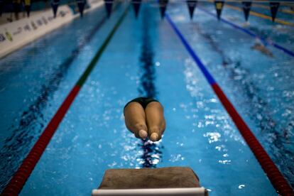 Prueba de los 400 metros de natación.