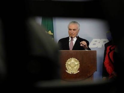 Temer, durante pronunciamento nesta terça-feira.