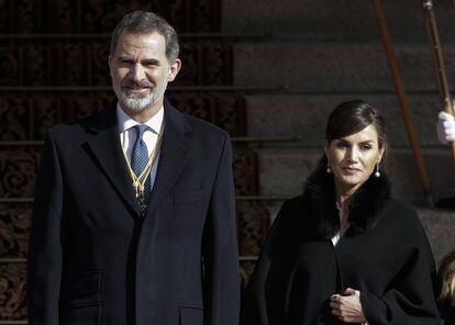 El rey Felipe junto a doña Letizia.