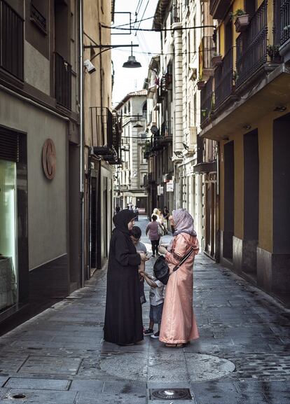 La calle de Sant Pere, en Ripoll, donde vivía el líder de la célula yihadista, el imam Abdelbaki Es Satty.