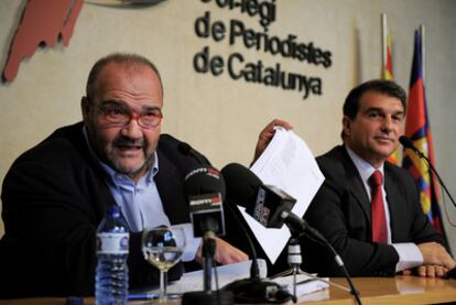 El ex presidente del FC Barcelona, Joan Laporta y el ex director general, Joan Oliver.