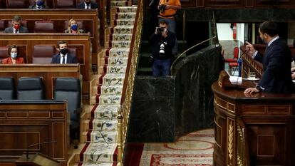 El líder de Vox es dirigeix a Pablo Casado en la moció de censura.