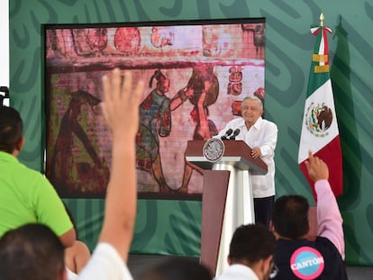 López Obrador, esta semana en conferencia de prensa.