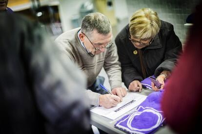 Asamblea de Podemos en Sabadell. 