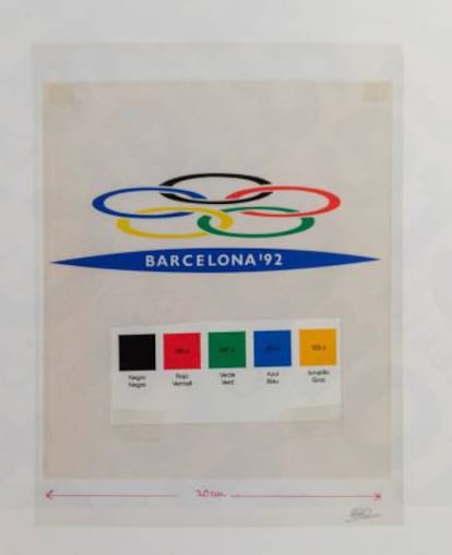 Logotip per a la candidatura de Barcelona als Jocs Olímpics del 1992.