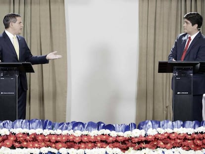 Debate presidencial por la segunda vuelta en Costa Rica.