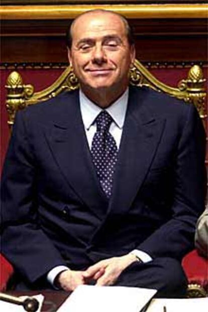 El primer ministro Silvio Berlusconi, en el Parlamento italiano en junio.