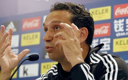 Eusebio Sacristán, ayer en San Sebastián.