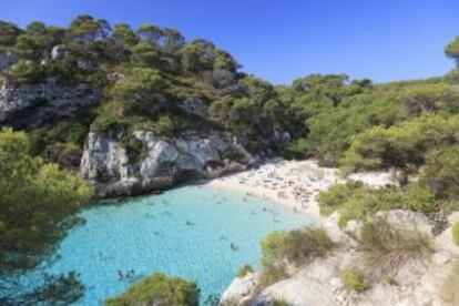 Cala de la Macarelleta, en Menorca (Baleares).