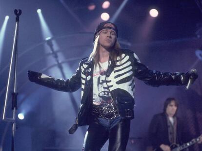 Axl Rose, el cantante de Guns N' Roses, en un concierto en 1989.