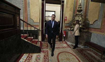 Pedro Sánchez, en la última sesión constitutiva del Congreso.