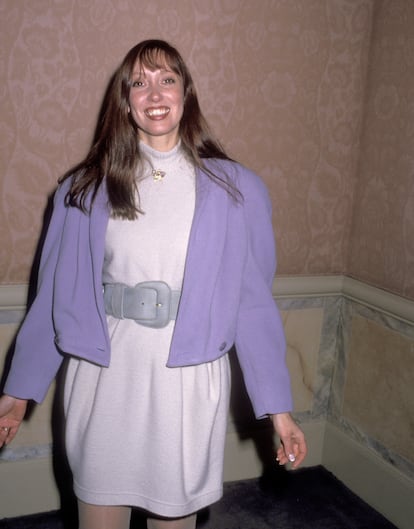Shelley Duvall en una gala de premios en 1989 en el hotel Four Seasons de Beverly Hills, California.