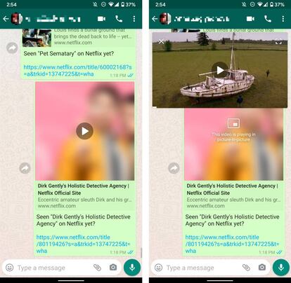 Previsualizar vídeos de Netflix en WhatsApp.