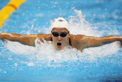 Mireia Belmonte, durante la serie de 200m mariposa.