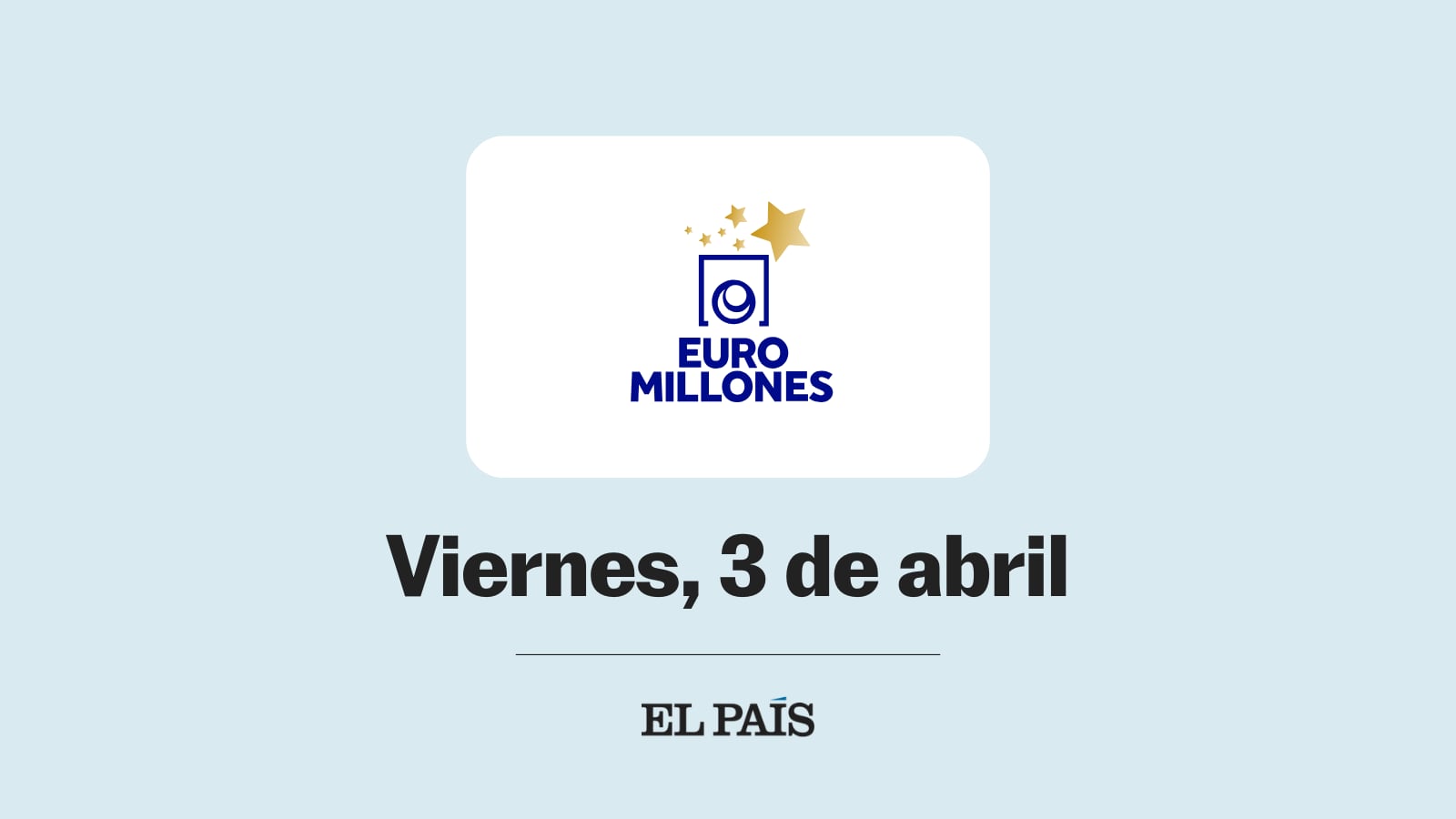 Euromillones: sorteo del viernes 3 de abril