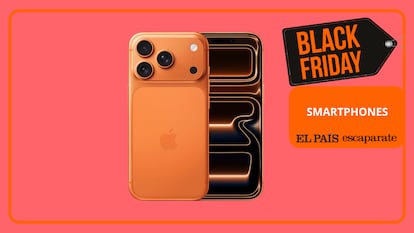 Un cartel con fondo rojo y el iPhone 17 Pro.