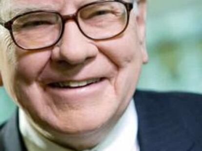 Retrato de Warren Buffett.