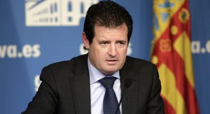 El vicepresidente José Ciscar, en la rueda de prensa tras el pleno del Consell.