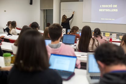 Aspecto de una de las clases del Máster en Edición de la UPF.