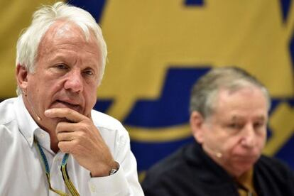 Charlie Whiting (izquierda) y Jean Todt, en la comparecencia de este viernes en Sochi.